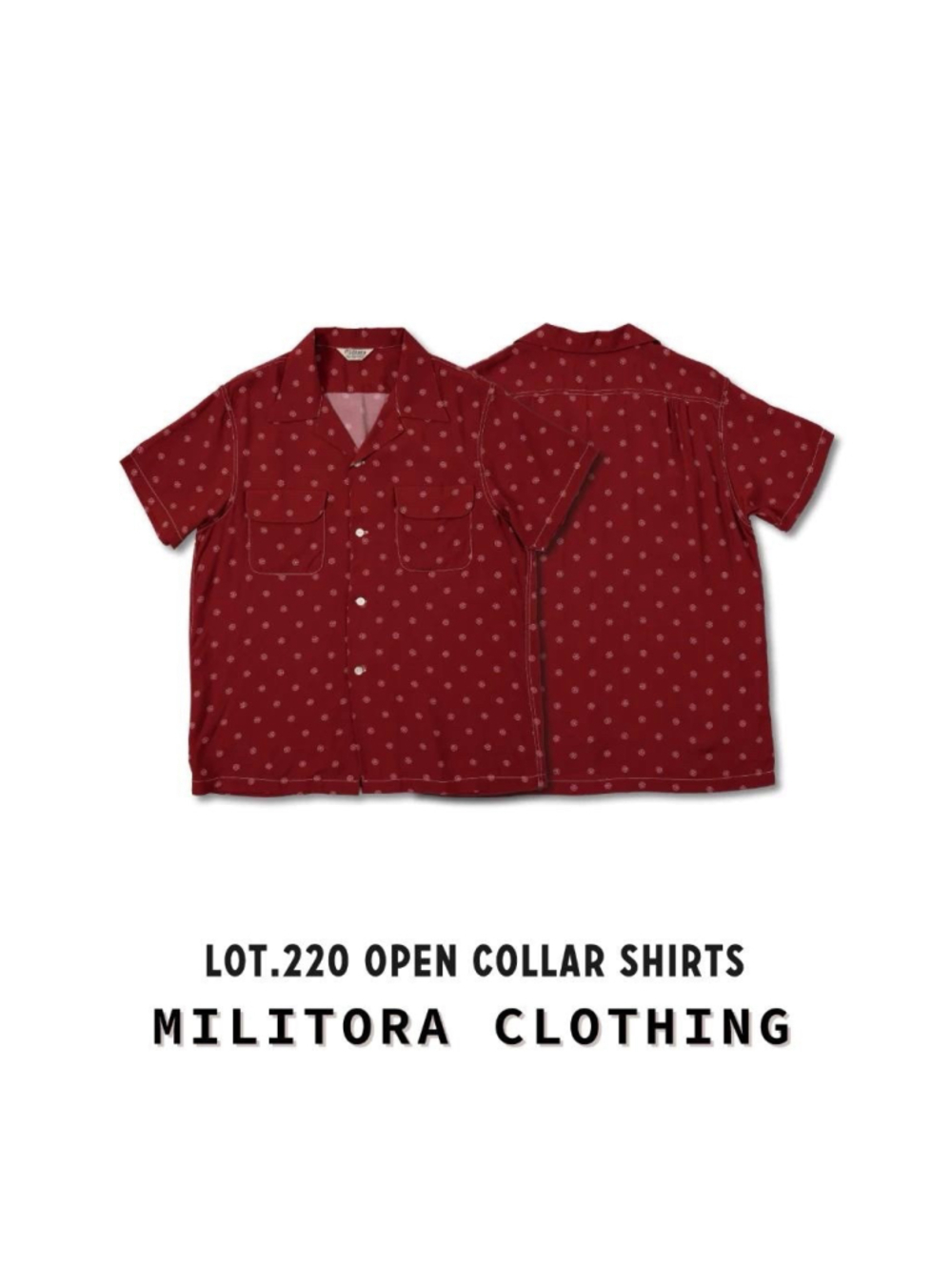 Militora Lot 220 Open Collar Shirts Men's Short Sleeve Shirt Cuban S